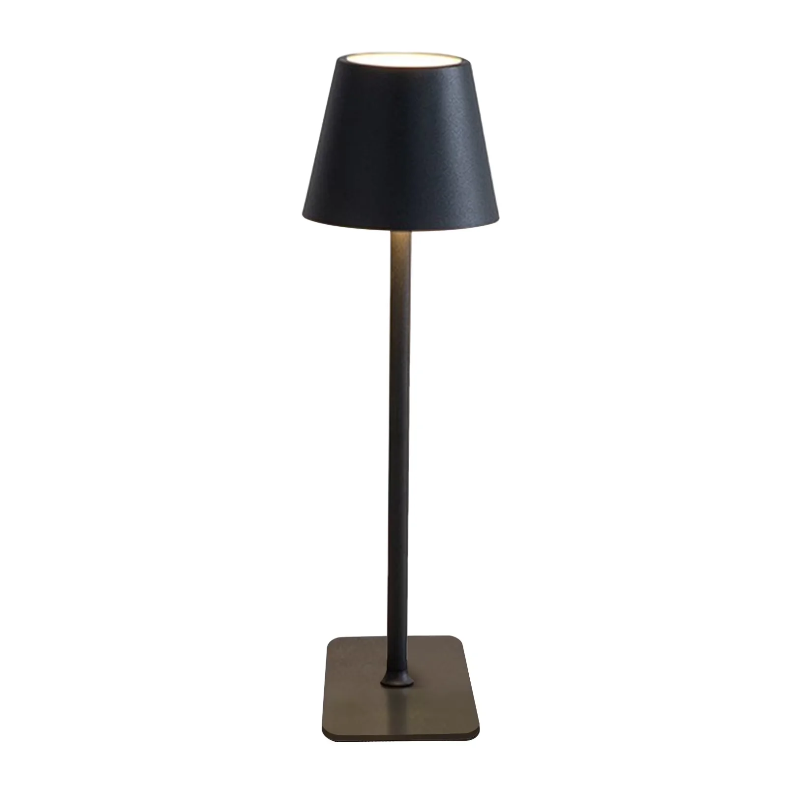 Compact Desk Lamp with LED, Battery, Cordless Table - Black Metal - Premium Collection Model 0173B6