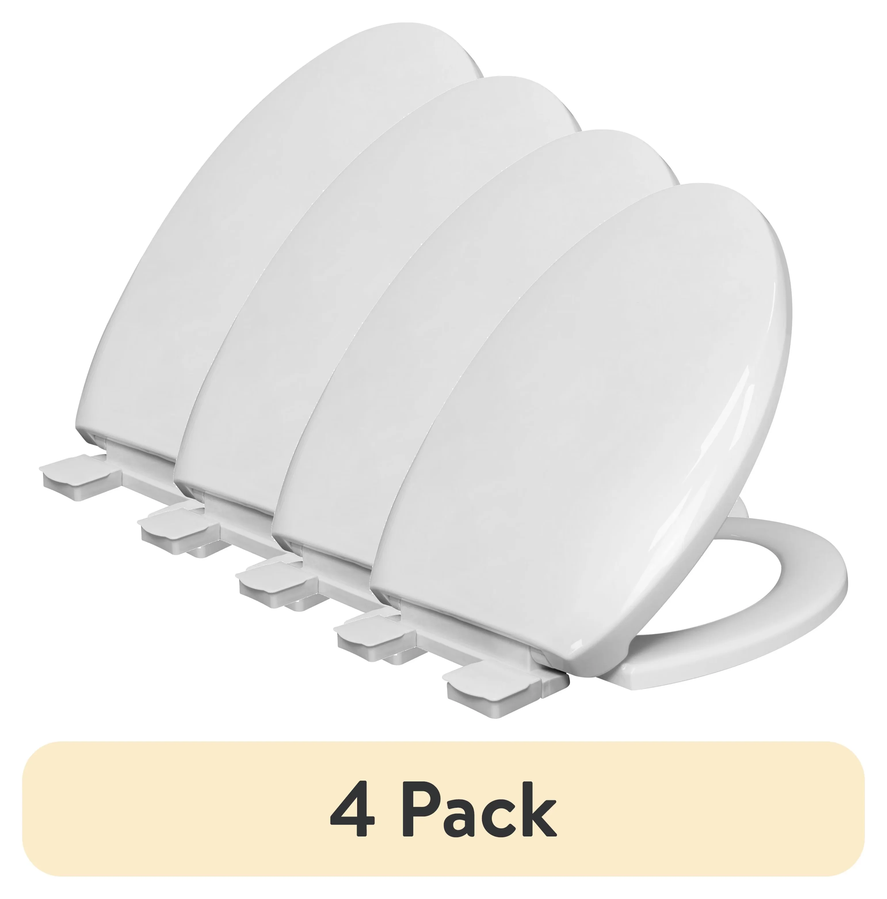 Reliable Toilet Seats And Lid with Quick Release, Soft Close - White Plastic Model 043E3D