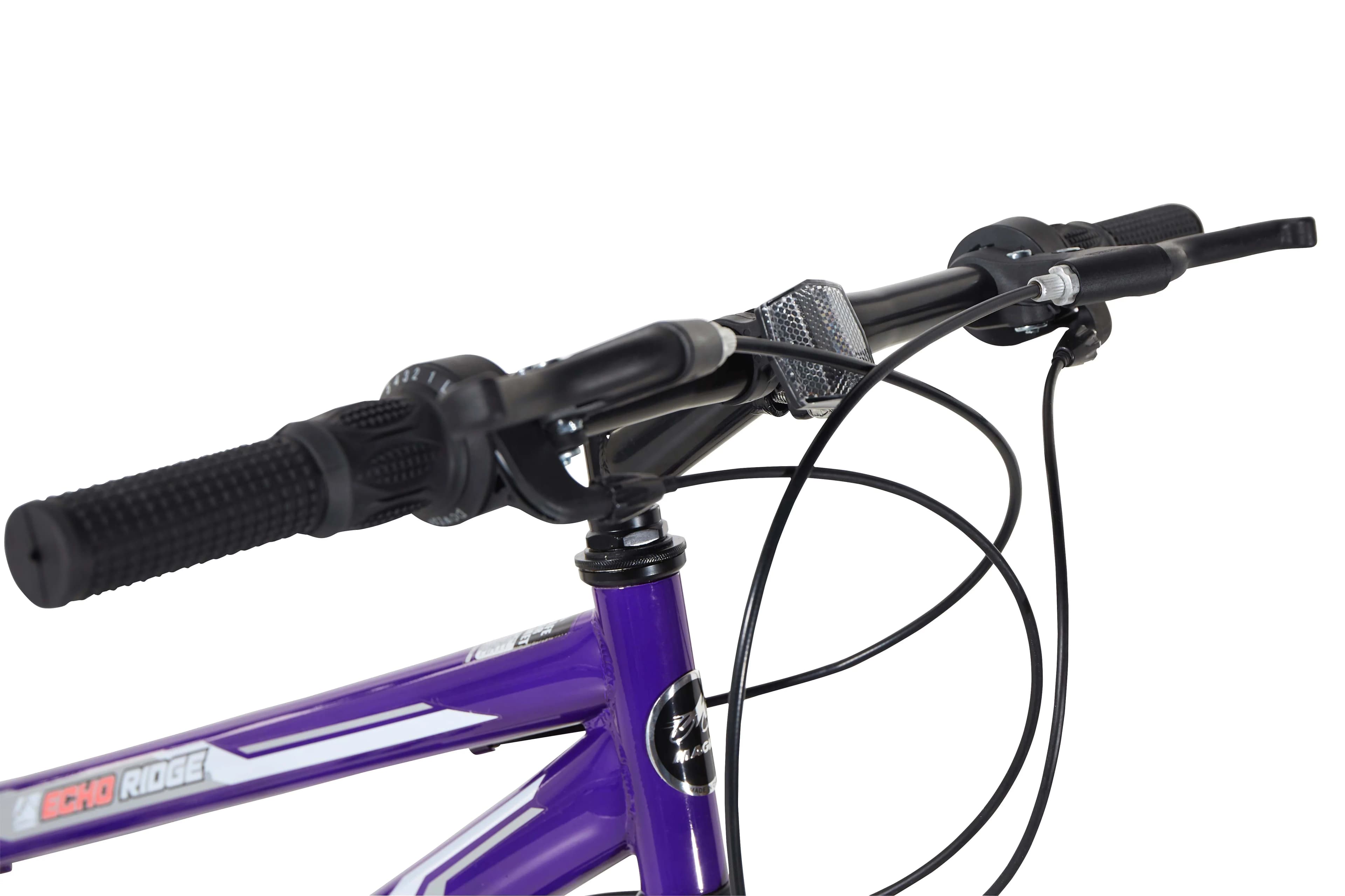 Quality Kids Bike with 18-Speed Derailleur with Grip Shifters, Front and Rear Linear Pull Brakes - Dark Purple Model 122CE4