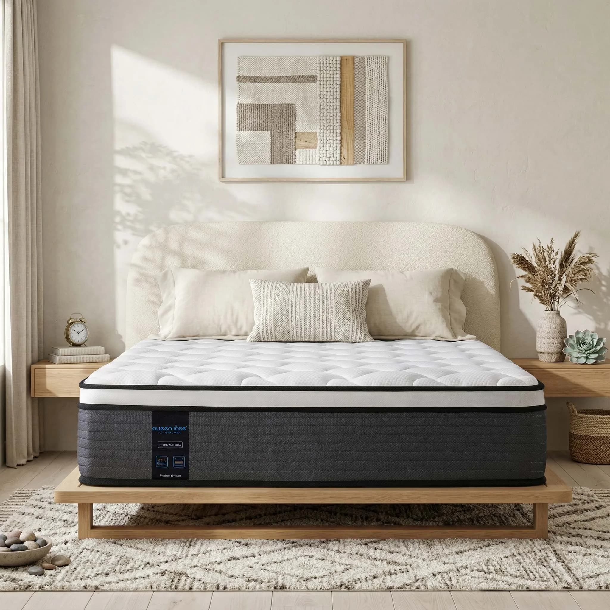 Modern Mattresses Accessory with Low Motion Transfer, Hypoallergenic, Mattress-In-A-Box - Gel Memory Foam Model AB0855