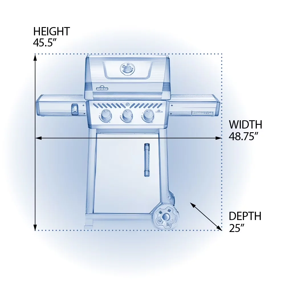 Gas Grill Innovative - Stainless Steel Gray Freestyle for Multiple Applications Model FBF0DF
