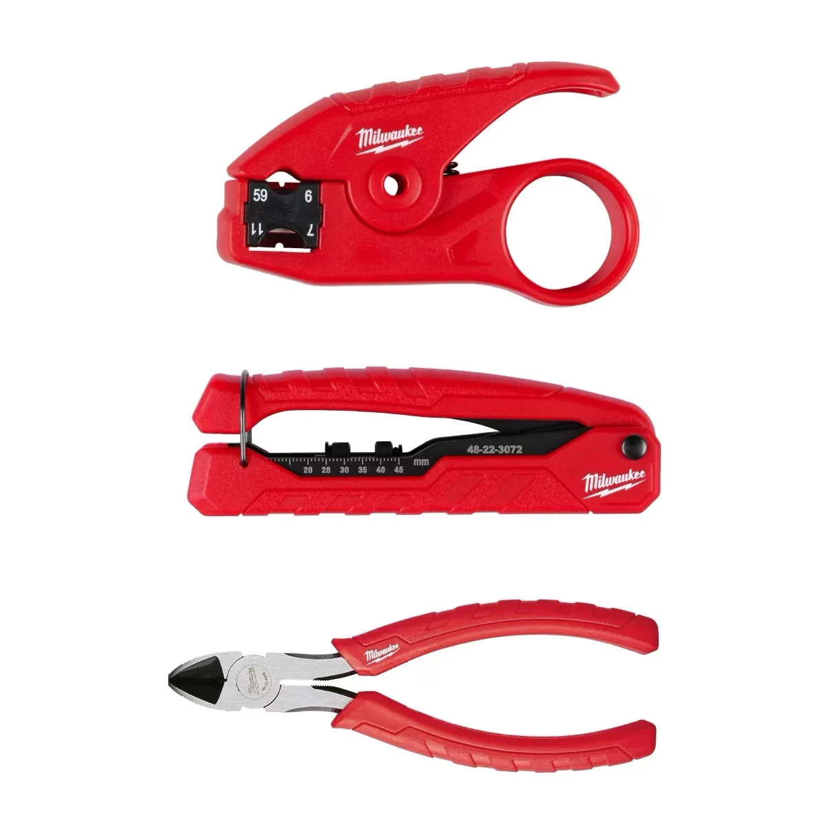 Quality Hand Tool with Compact, Coax Install Kit, CUT. STRIP. CRIMP. - Black Model B41F39