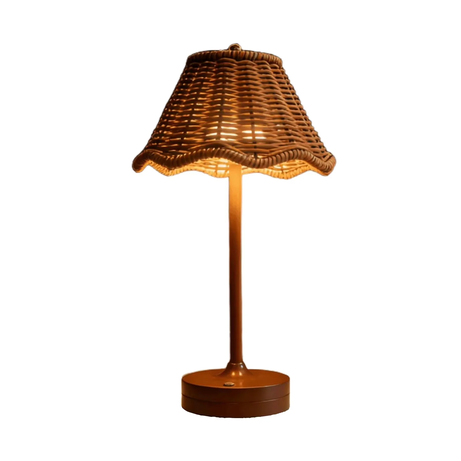 Quality Lamp with LED, Battery, Rattan Table - Brown Rattan,Wicker,Plastic Model ADB266