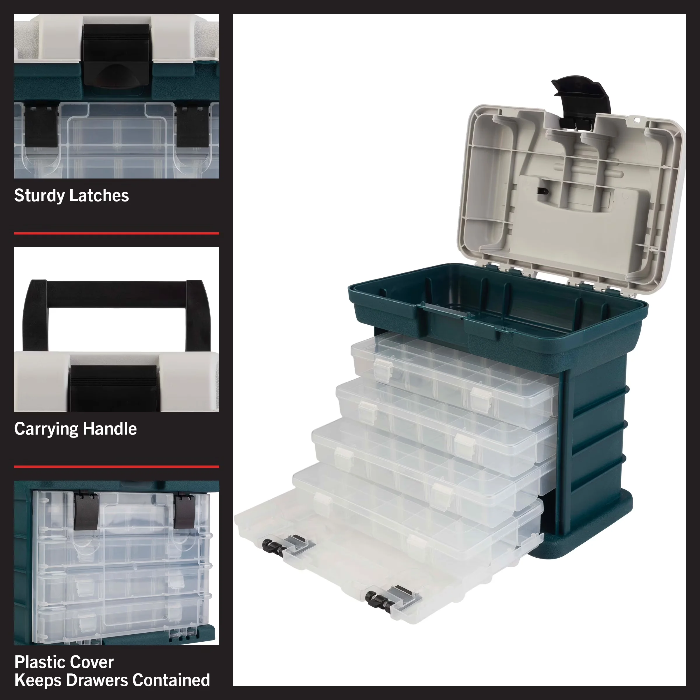 Stylish Toolstorage with Portable, Polypropylene Gray - Gray Polypropylene. Model 4E5CDC