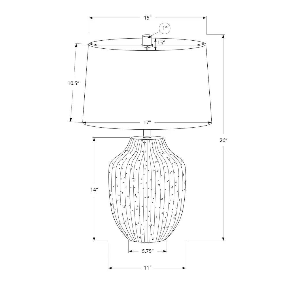 Professional Table Lamp with LED, Bedside Lamps, Transitional - Beige Ceramic Model 1AA3D4