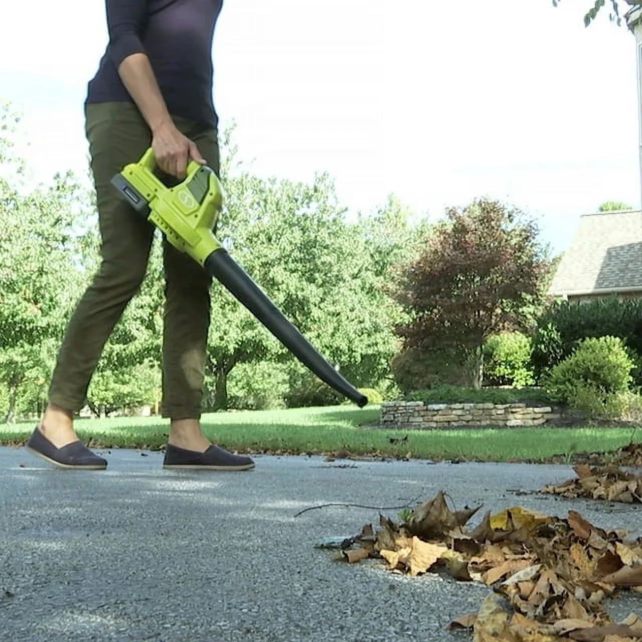 Sleek Leaf Blower with Battery, Measures approximately 33"L x 6"W x 7"W - Model A4BFF0