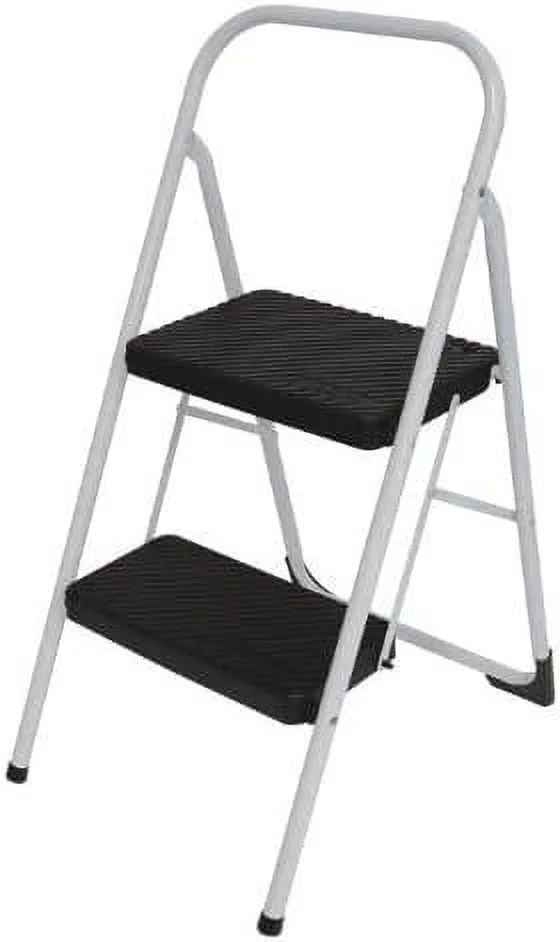 Durable Ladders And Step Stool with Foldable, Black — Residential Use - Black Metal Model 8D7069