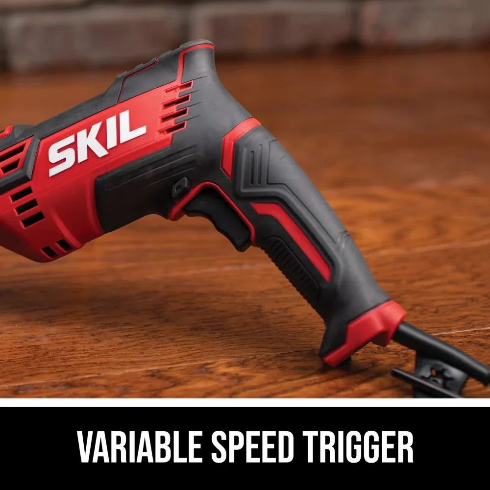 Compact Drills Driver with Variable Speed, Lock-on Button - For extended drilling - Red One Size Model 792C21