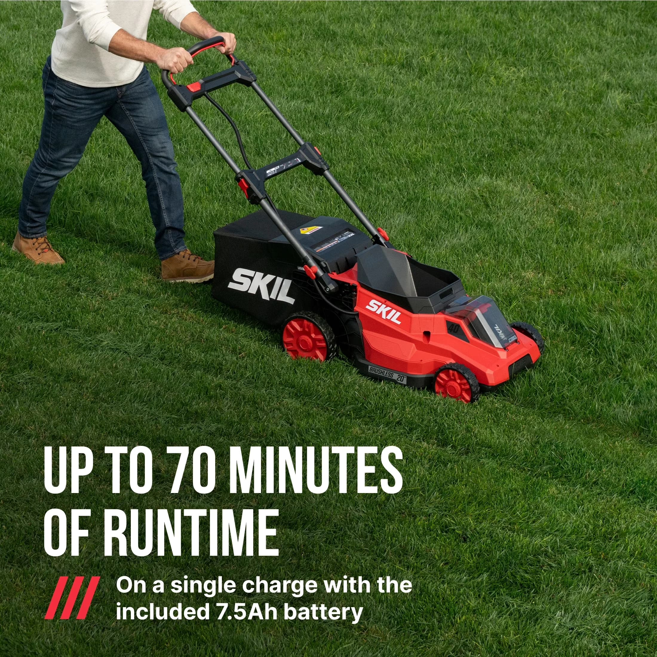 Essential Push Mower with Battery, 150W, 40V - Red - Universal Fit Model 5D0816