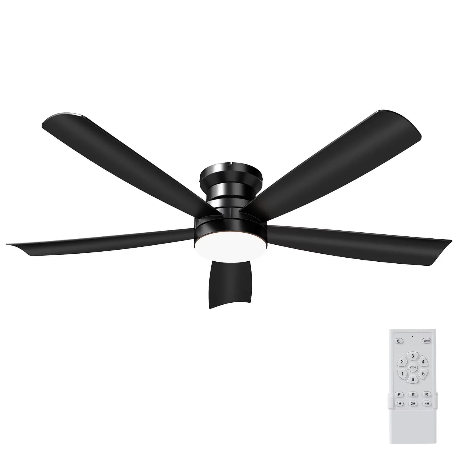 Innovative Ceiling Fan with LED, Dimmable, 52" - Black Lights - Industrial Grade Model 539EB7