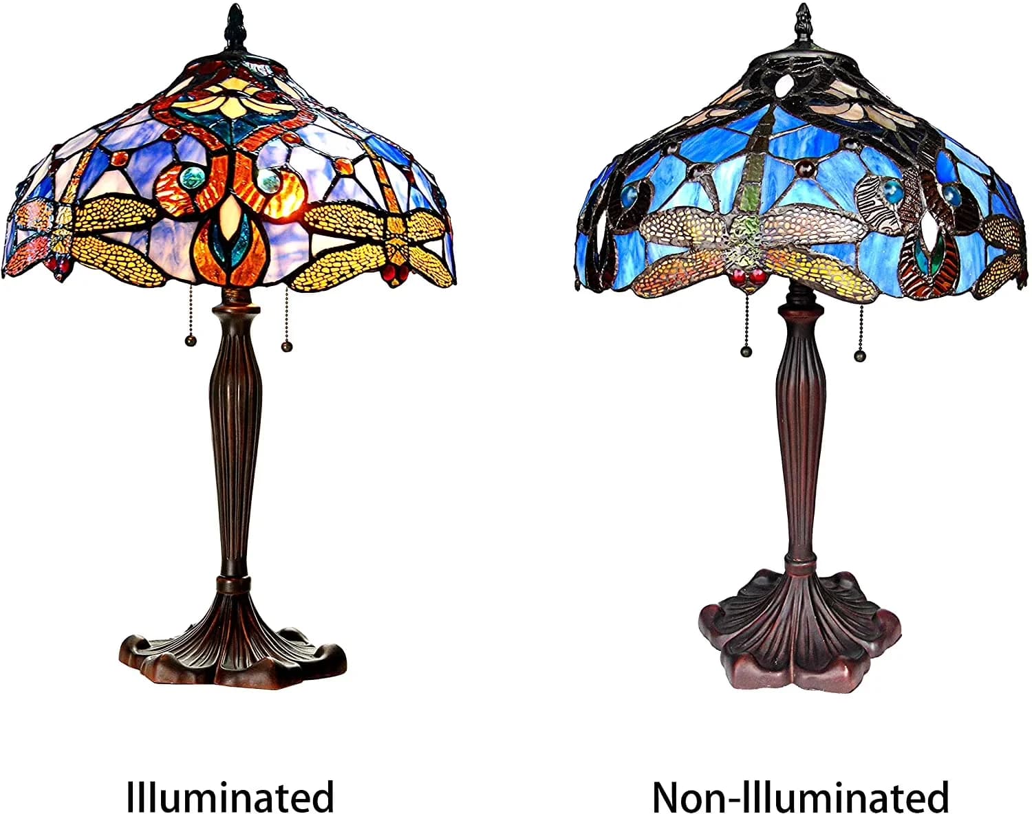 Innovative Table Lamp with Incandescent, Tiffany - Multicolor Resin for Multiple Applications Model 9D592C