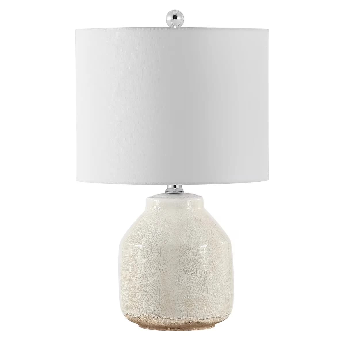 Compact Lamp with LED, Energy Efficient, Contemporary - Ceramic White 5 in Model 7FCD65