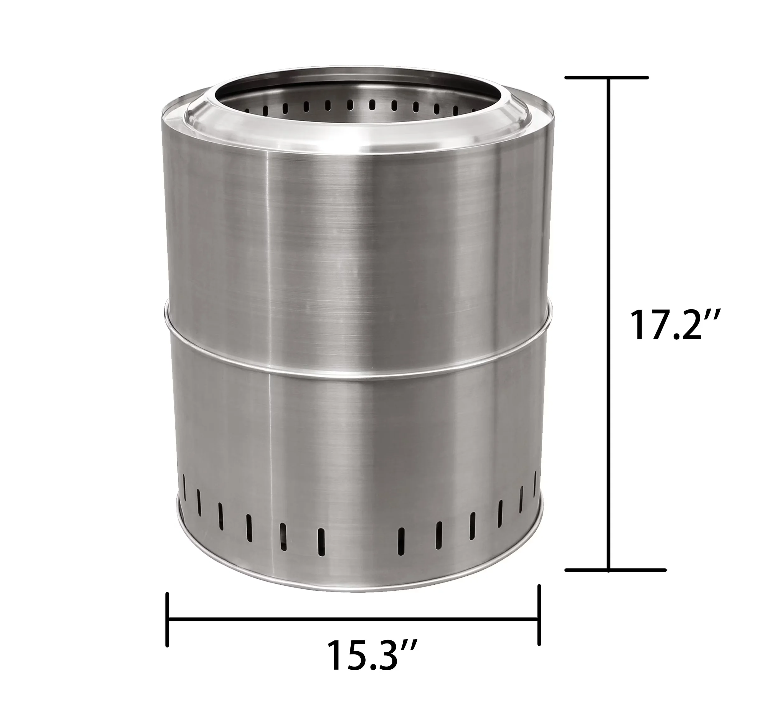 Outdoor Heating Durable with Rust Resistant, Carry Bag - Stainless Steel 15.3" DIA x 17.2" H Model 8B6A0F