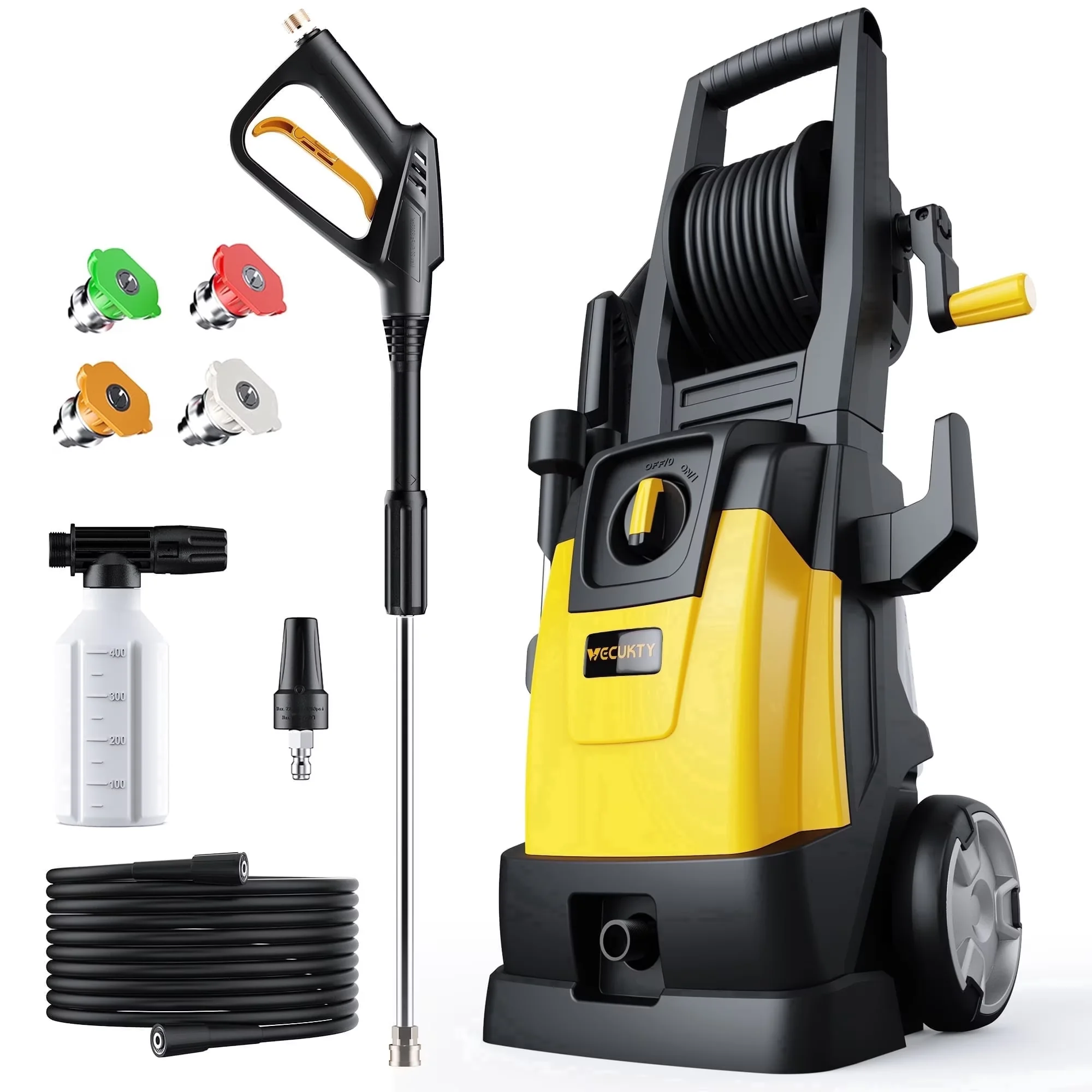 Premium Pressure Washer with Quick Connect Tips, Foam Cannon, 5 Quick Nozzles for Car, Garden - Model 2A8F27