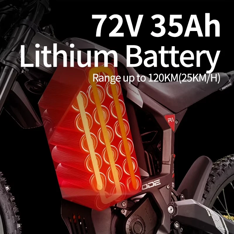 Versatile Electric Bike with Battery, 8000W, Dirt - Black - Satisfaction Guaranteed Model F1BAE9
