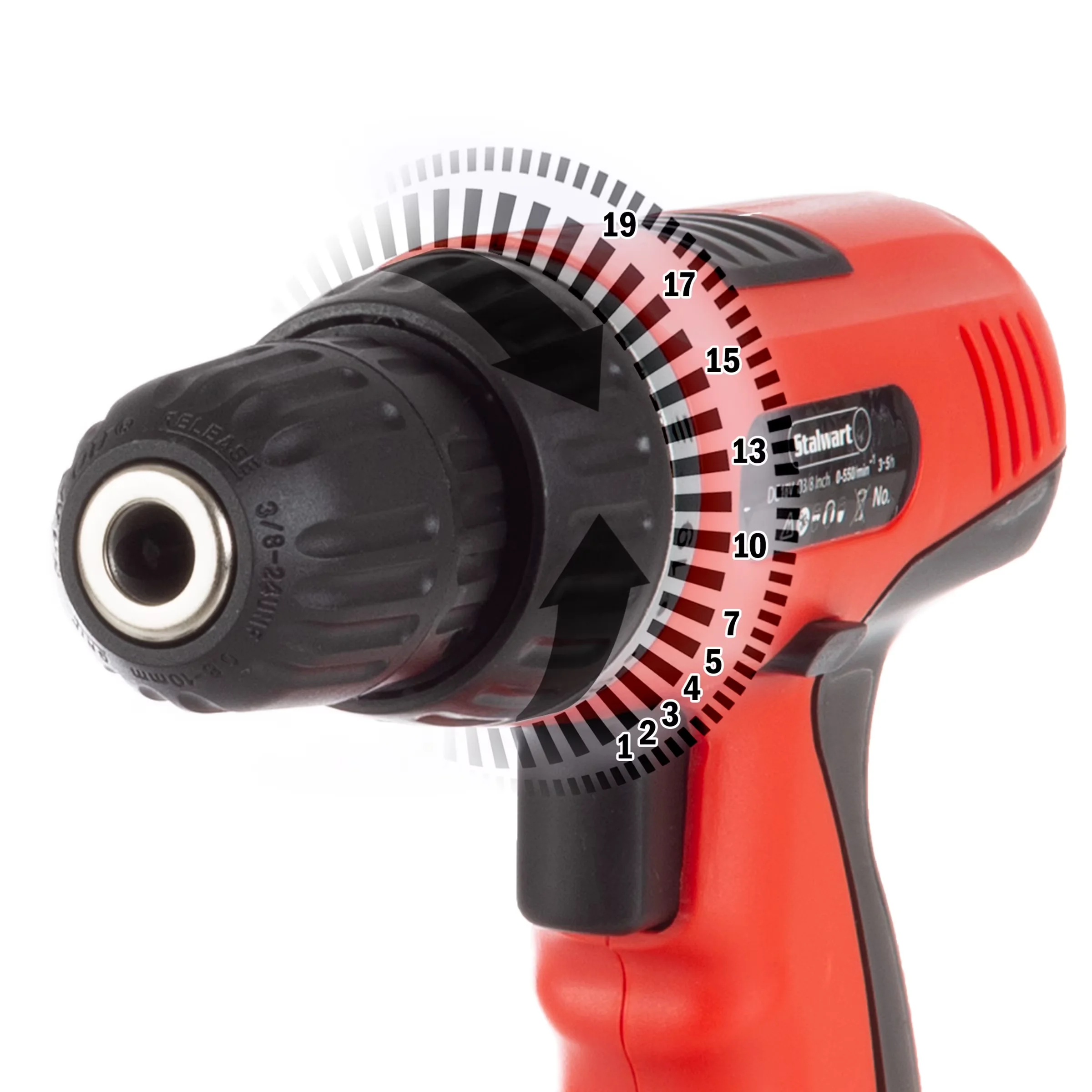 Essential Drills Driver with 18V, Reversible Jaws - Orange, Black 78 piece Model D5B3E2