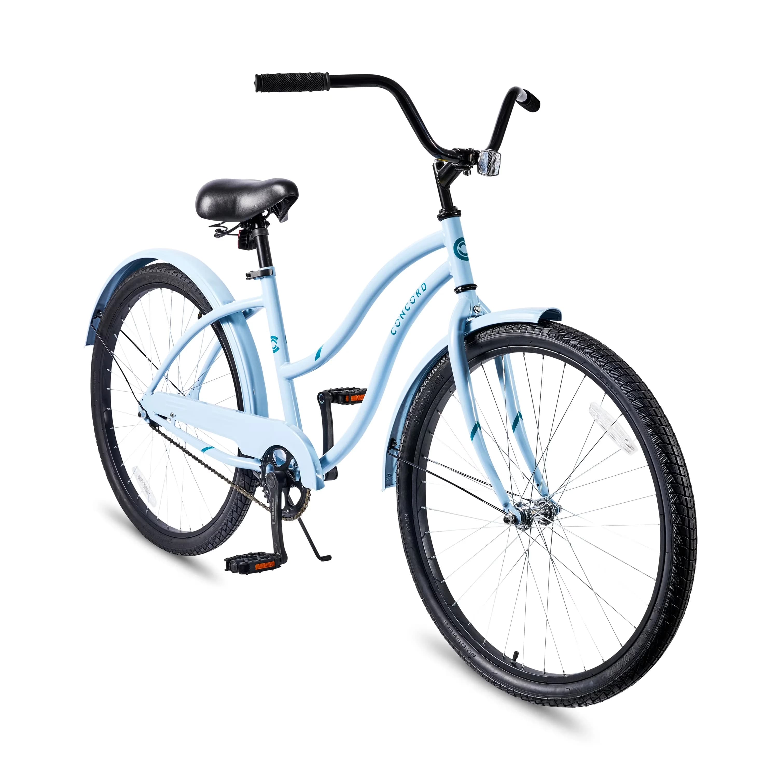Cruiser Bike Versatile with Adjustable Seat Height, Light Blue, Net Weight: ~35 lbs - Blue Model 6E7F05