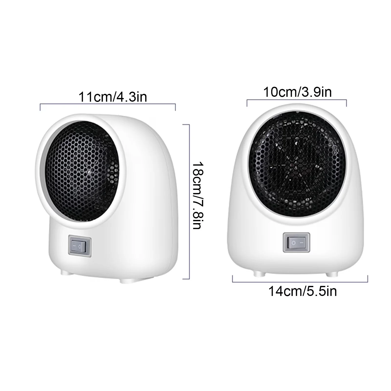 Portable And Electric Space Heater Essential with 400W, Adjustable - Pink for Office, Bedroom Model 445284