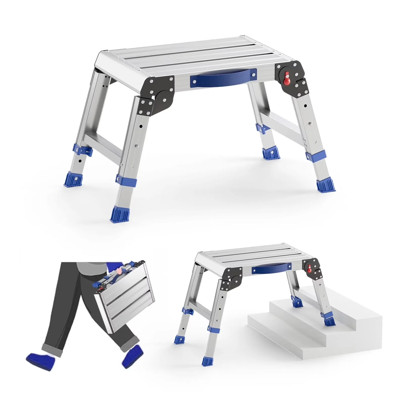 Efficient Building Material with Anti-Slip, Adjustable Height - Aluminum Model 408A51