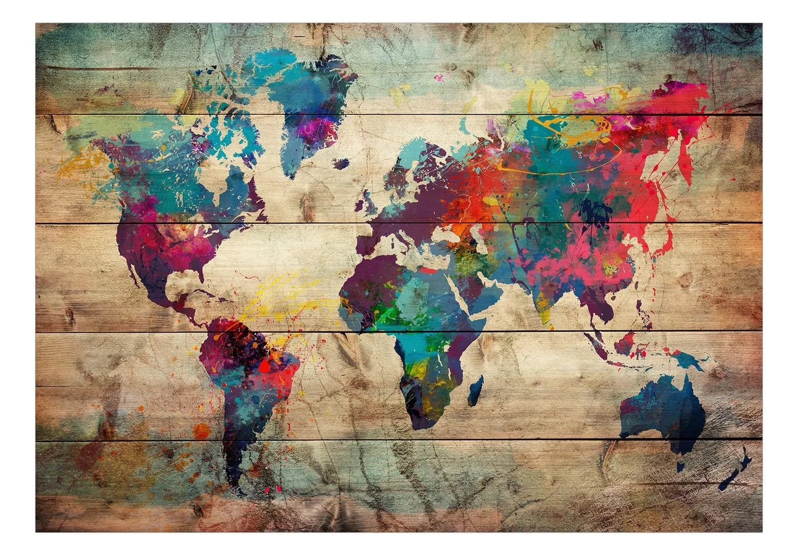 Efficient Wallpaper with Removable, Width of 1 Panel: 50cm/19.7" - Multicolor Vinyl Model 681FF4