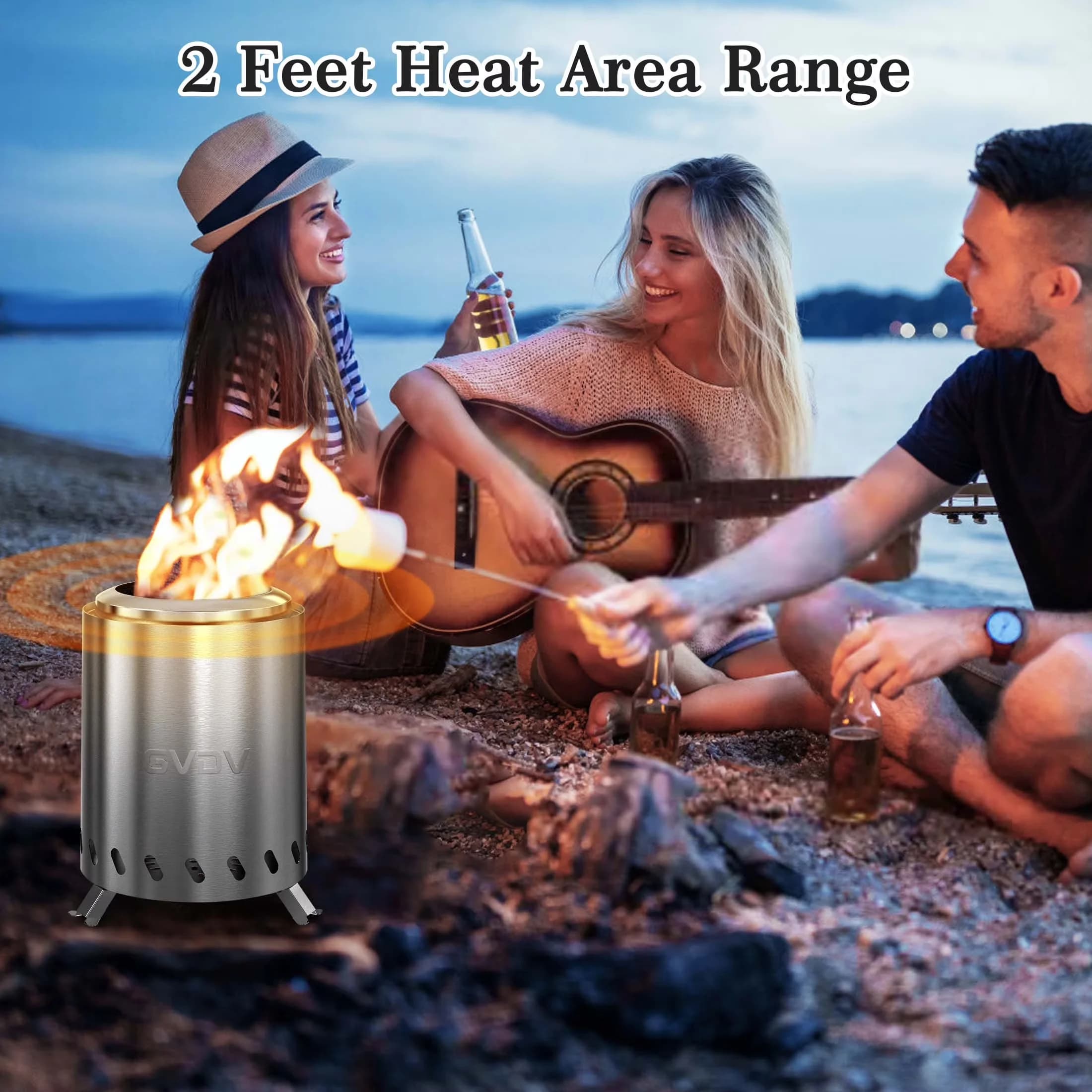 Reliable Outdoor Heating with Portable, Dual Fuel, Weight: 2.2 lb - Stainless Steel 7.5" x 6" x 6" Model B51A0F