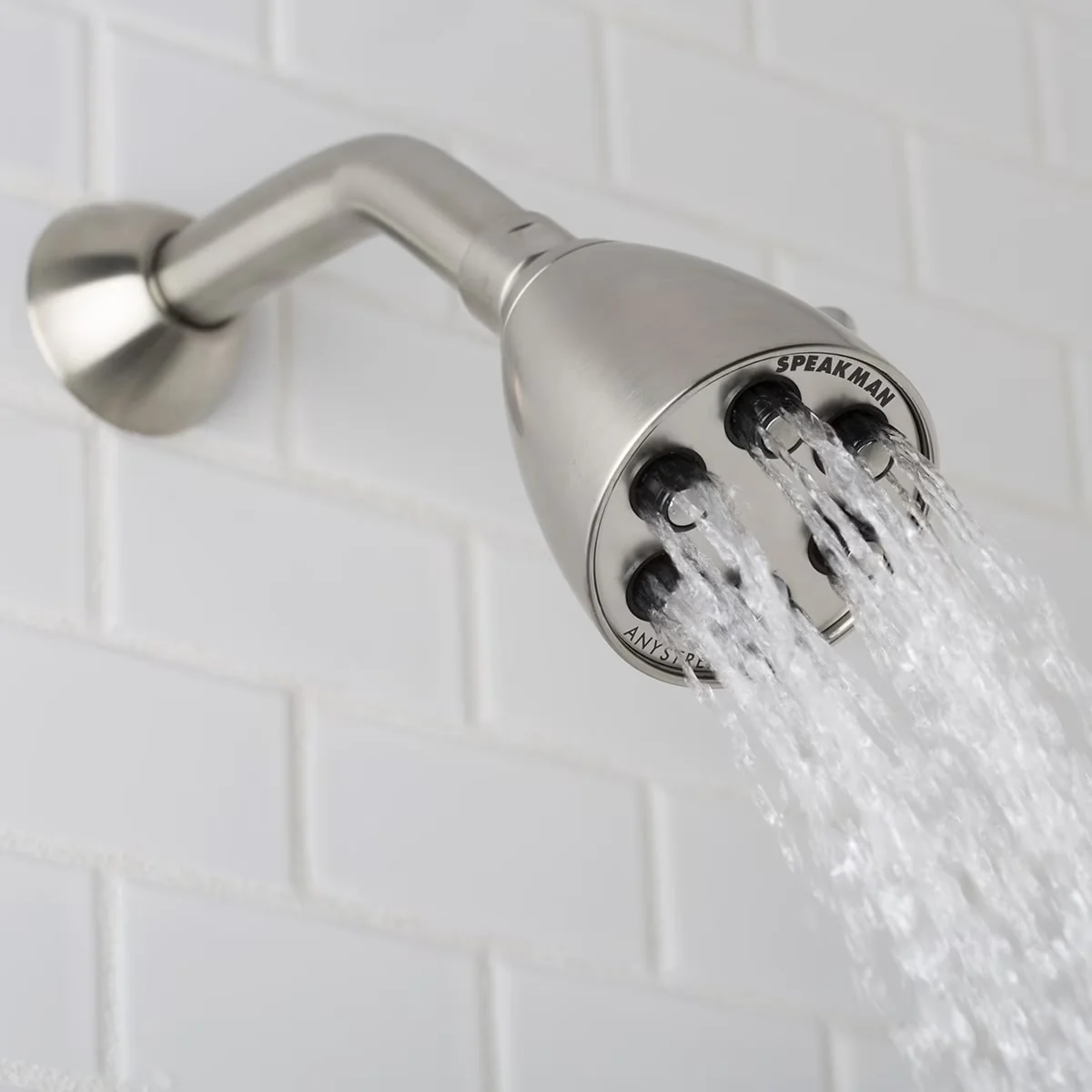 Stylish Shower Head with Adjustable, Self-Cleaning, Matte Black - Brass Model C2BC8B