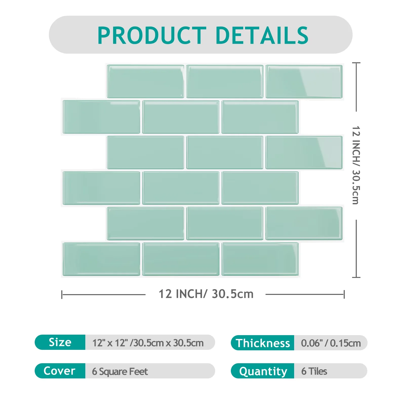 Kitchen Renovation Essential with Waterproof - Vinyl Aqua Green for Kitchen, Bathroom Model AFCA02