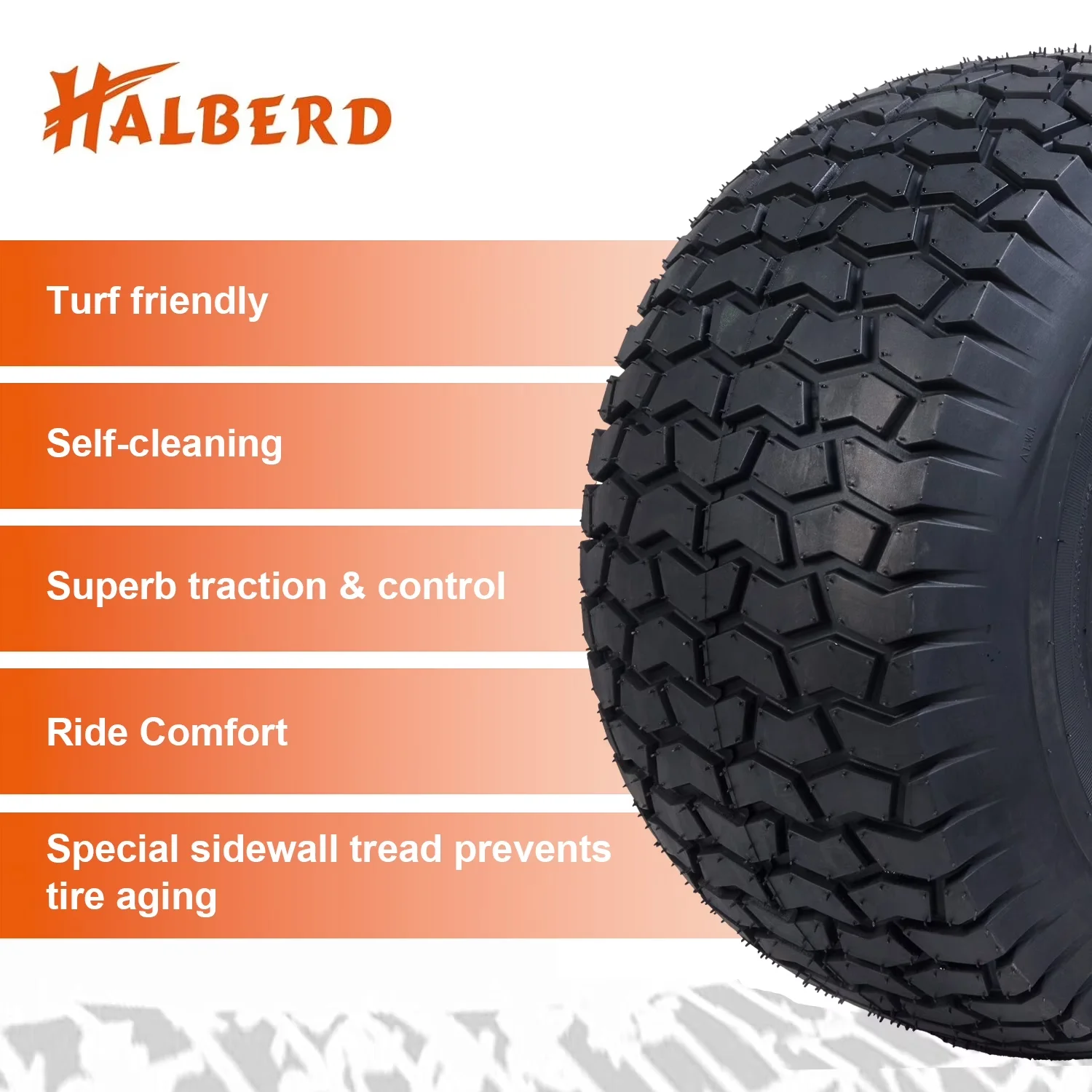 Lawn Mower Tire Durable with 20X10.00-8 Turf Friendly Tires for Garden - Model 3F90E8