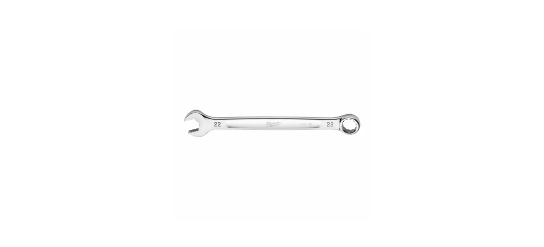 Sleek Hand Tool with 22 mm Head, MAX BITE™ open end grip, 45-96-9522 Combination Wrench - Silver Model F78F3B