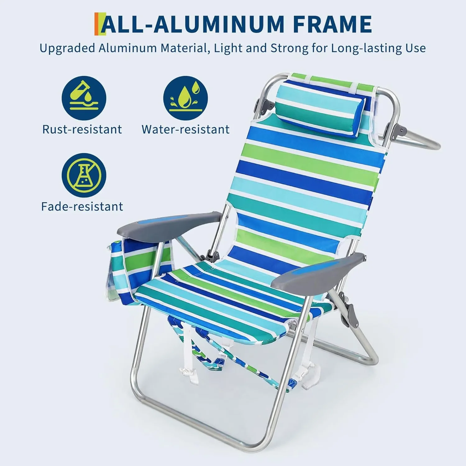 Beach Chair Versatile with Weather-Resistant, Rocking, Portable - Multicolor Model AE3A13