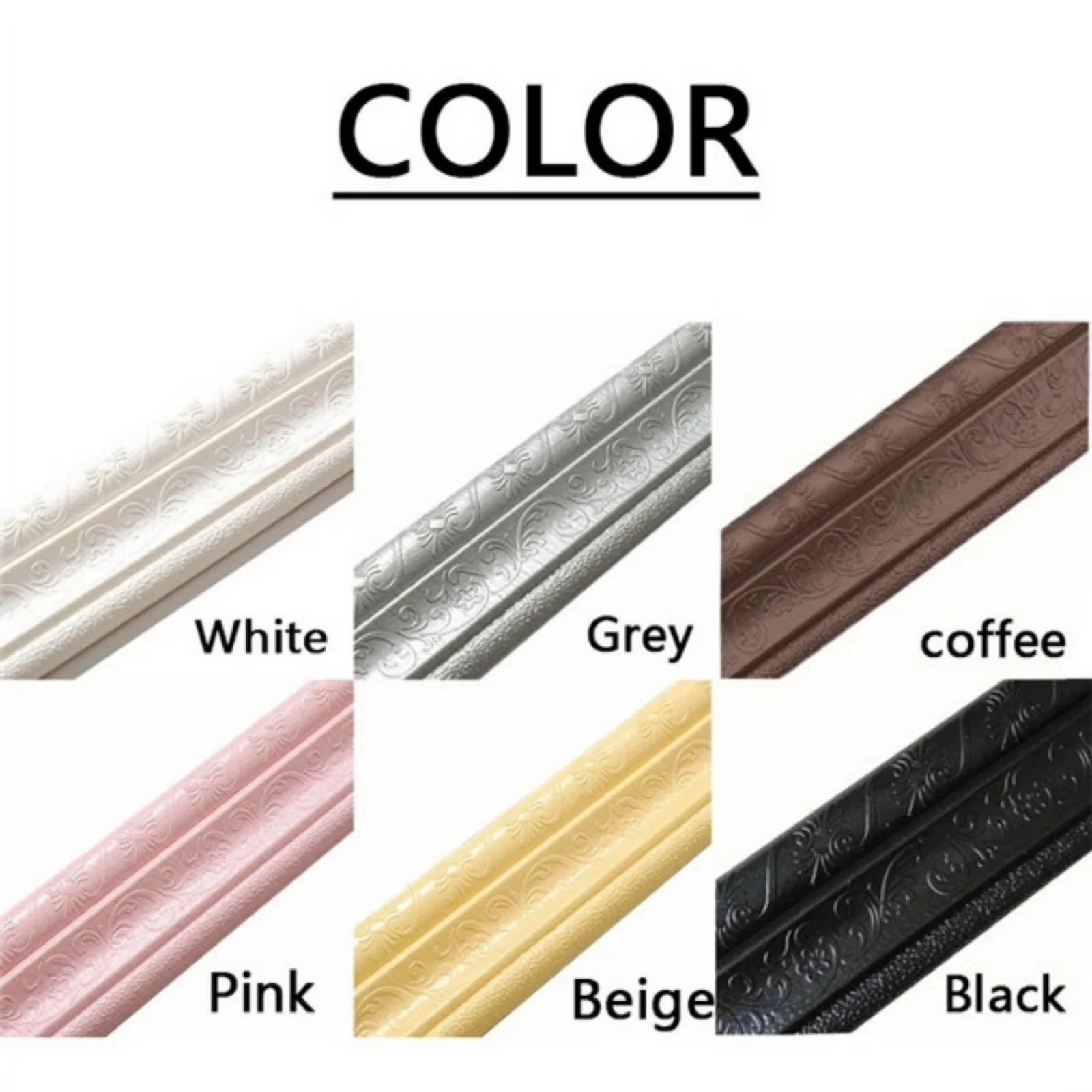 Compact Wallpaper Wall Decals Wall Covering with Rust Resistant - Pvc Foam White Model EA14F8