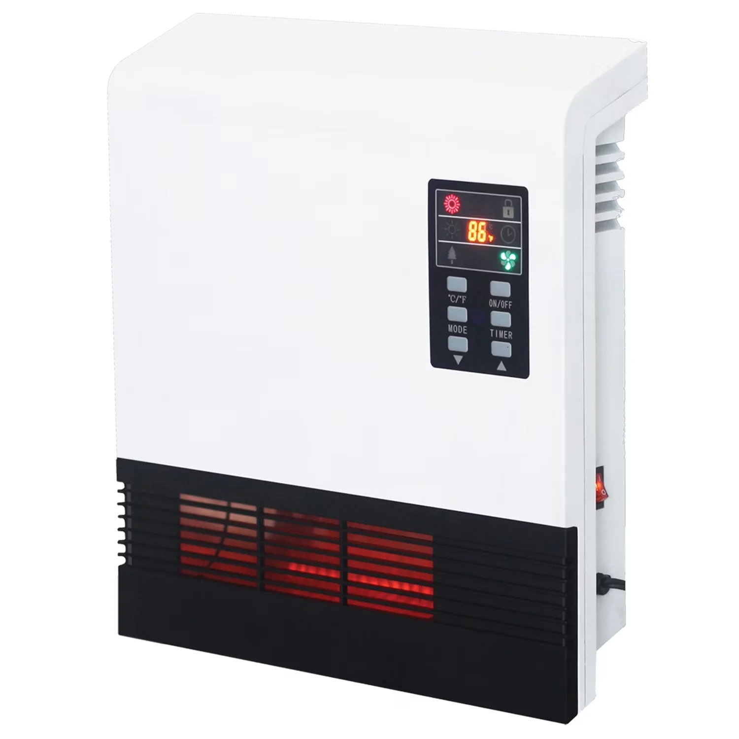 Efficient Portable And Electric Space Heater with 750W, 120V, Quartz - White Model A1FE82