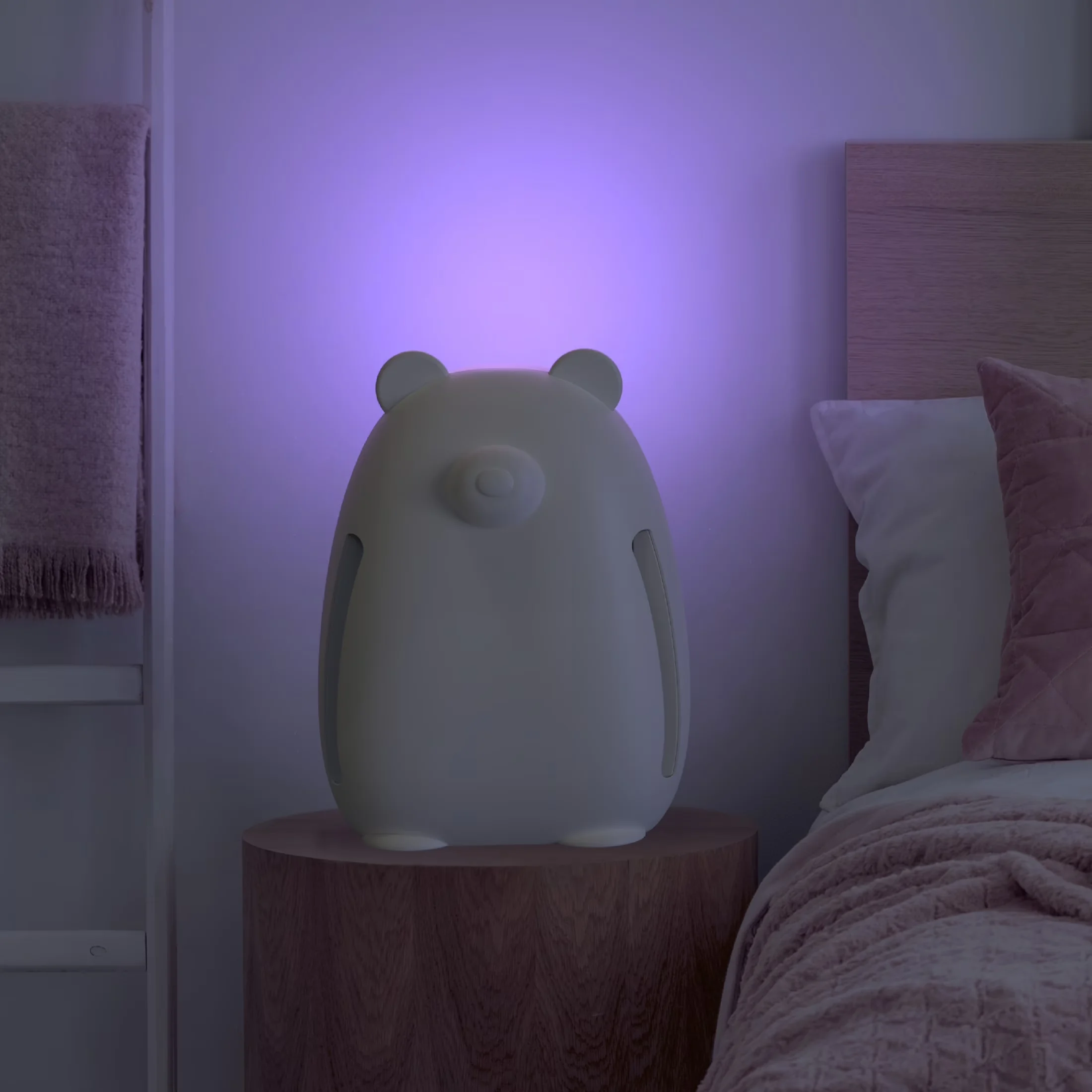 Premium Air Purifier with Variable Speed, Automatic Shut-Off, True HEPA Bear-Shaped - White Model 3E31B1