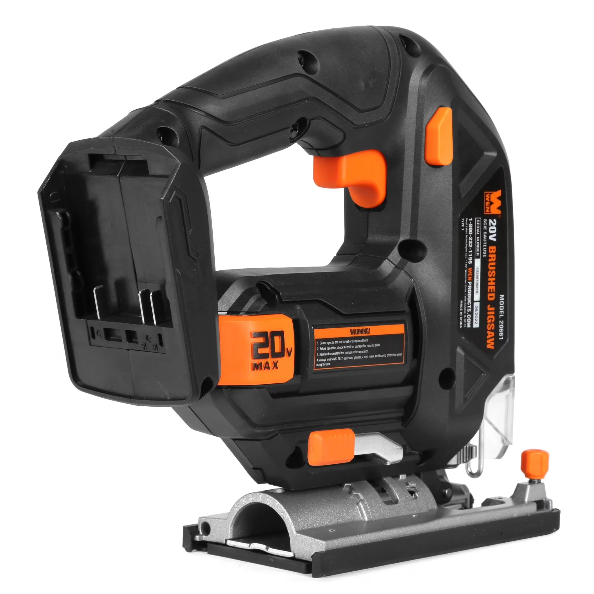 Stylish Power Saw with Battery, 20V, 20V Max Cordless Jigsaw (Tool Only - Model 1D8EBE