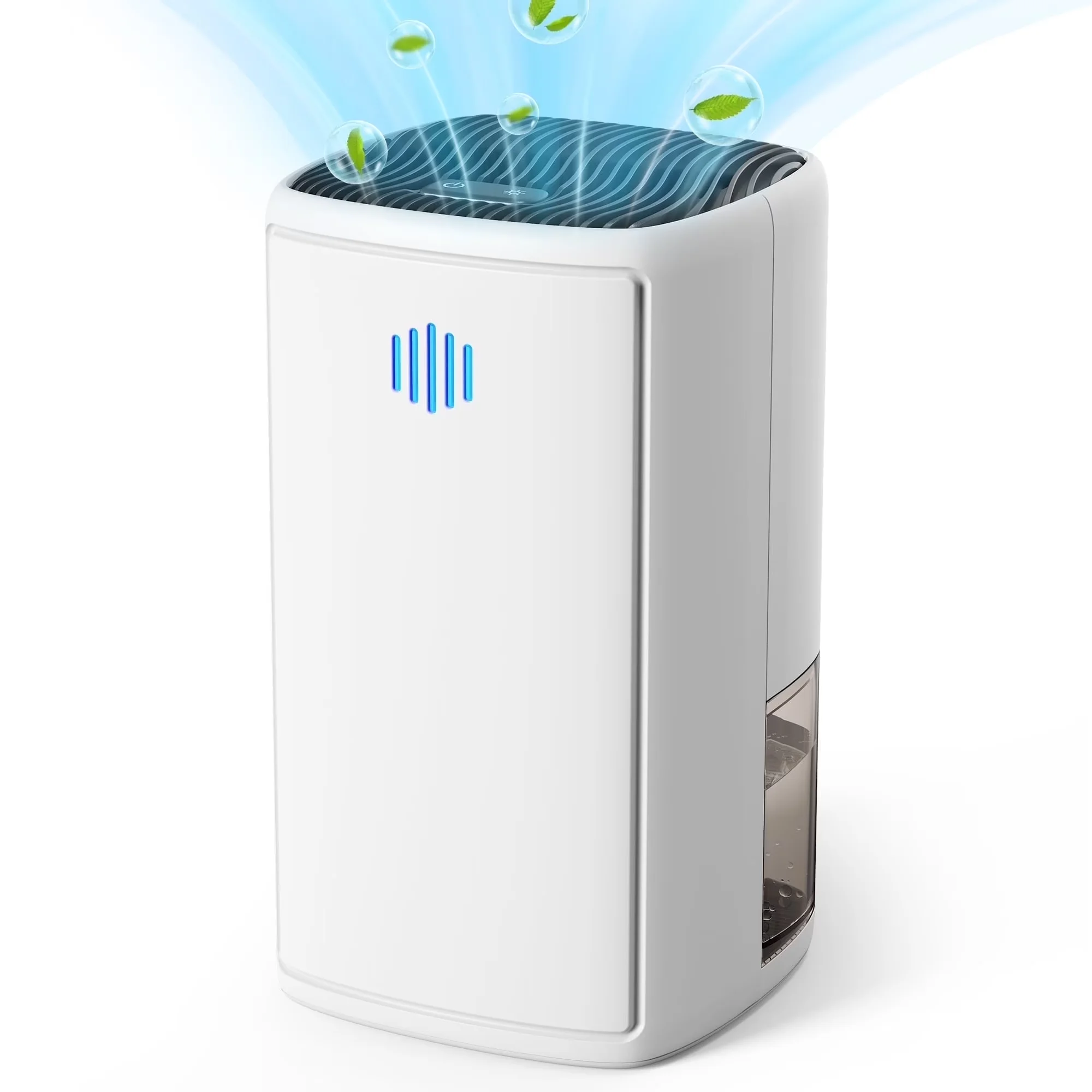Modern Dehumidifier with Automatic Shut-Off, 37OZ Compact - White for Home, Auto Model 4C2DD5