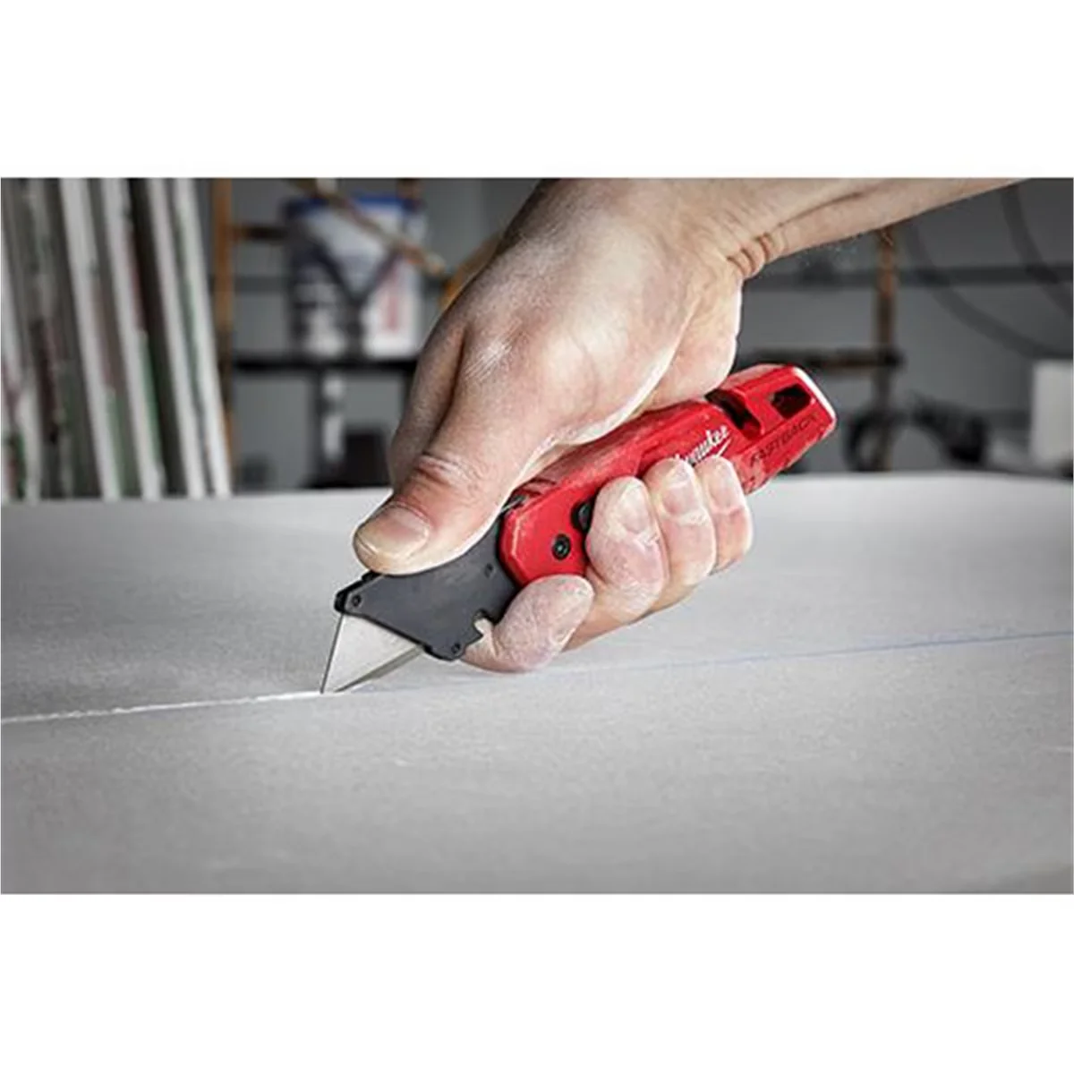 Versatile Hand Tool with Flip Opening, Durable Wire Belt Clip, w/ Storage & Compact Knife Set - Black Model DFBB0C
