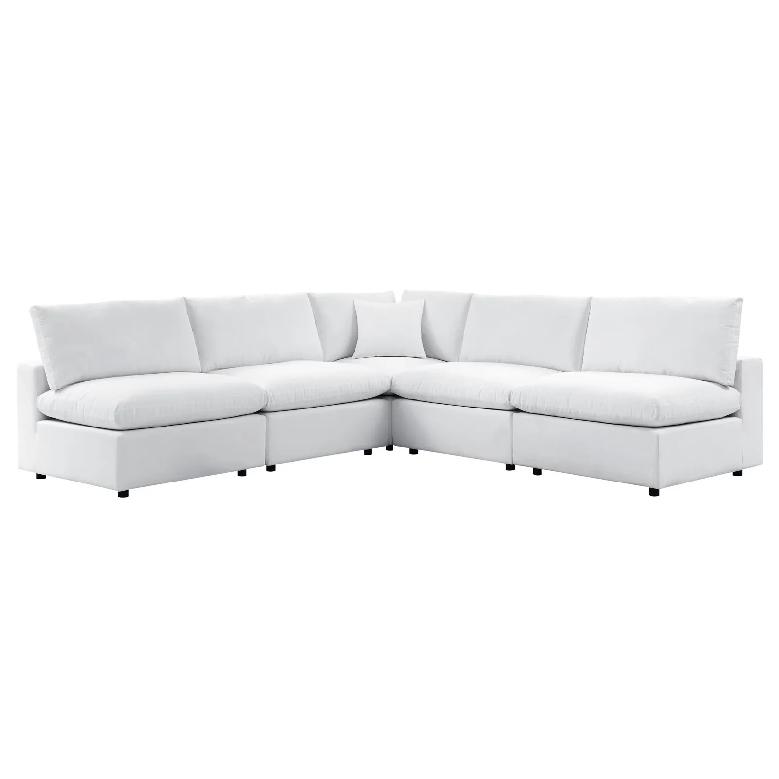 Versatile Outdoor Sofas Sectional with Modern, Water-Resistant - Aluminum, Sunbrella White Model F0A331