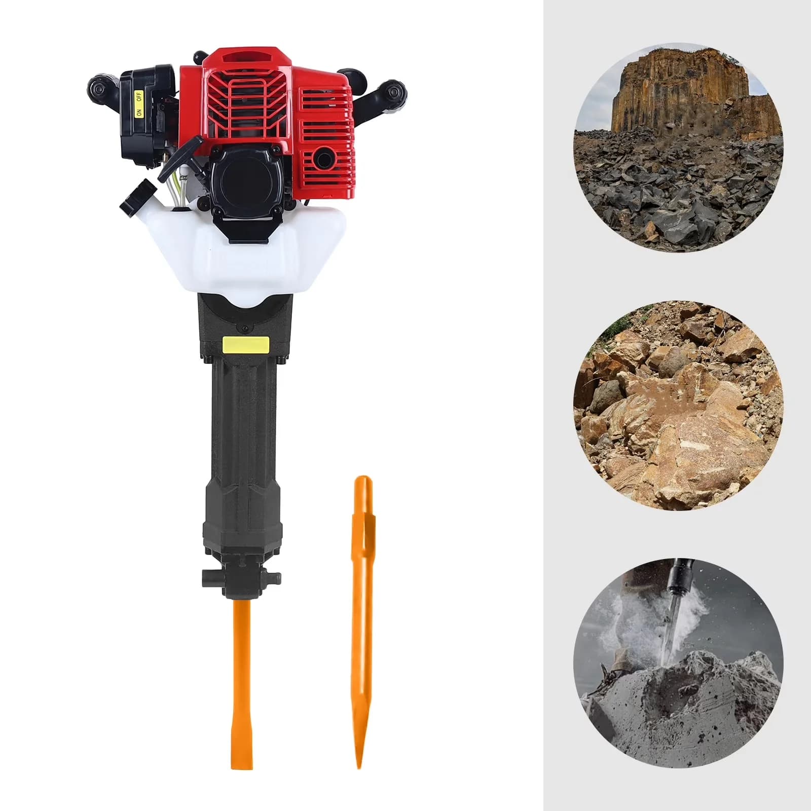 Drills Driver Premium with 1900W, 2 Chisel - Black 52CC - Commercial Quality Model A29049