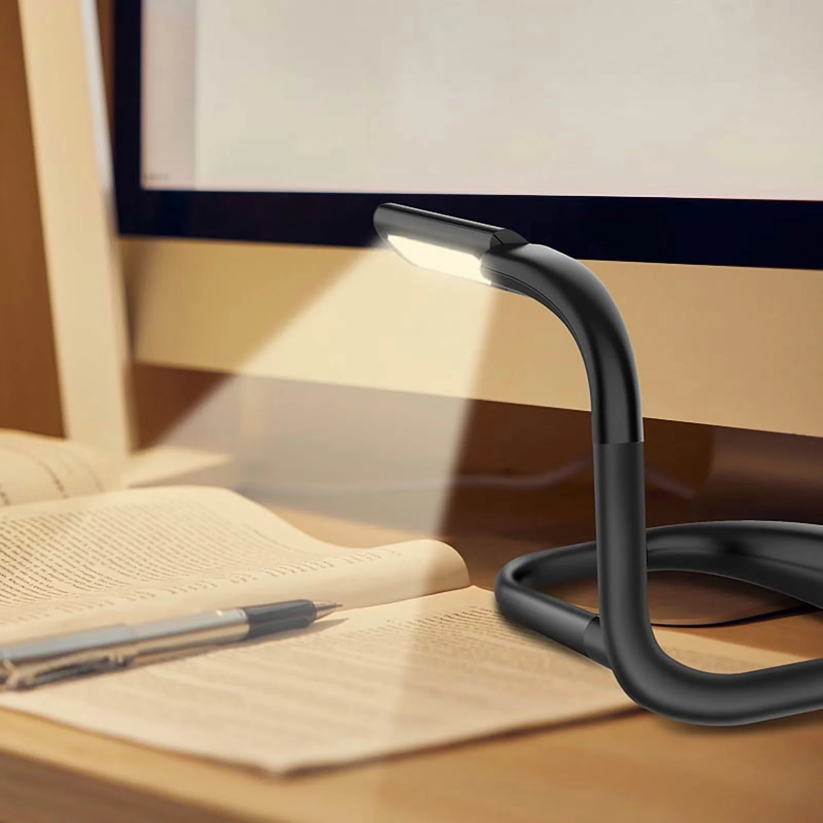Quality Desk Lamp with LED, Battery, Energy Efficient - Silica Gel Black Model 1CD8D9