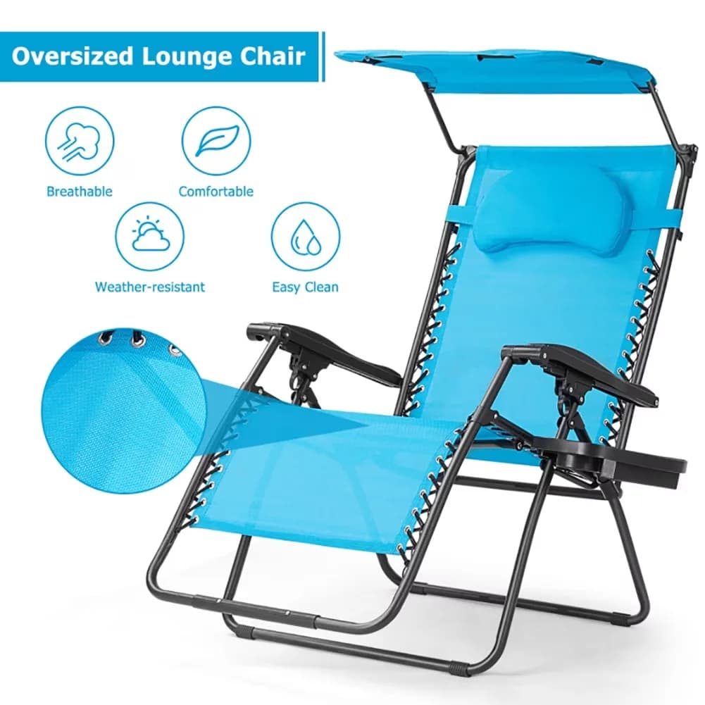 Beach Chair Versatile with Adjustable, Folding, Folding Recliner Lounge - Blue Model 0A54B1