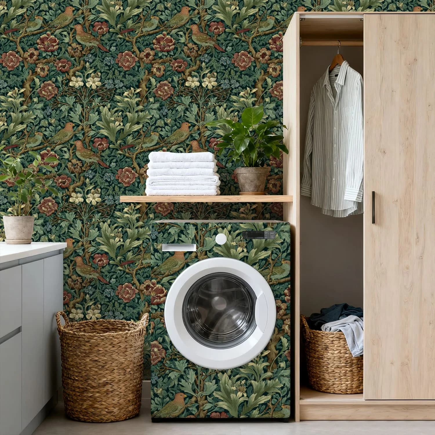 Wallpaper Efficient with Waterproof - Vinyl 17.7"W x 118"L for Bedroom Model 9D0D62