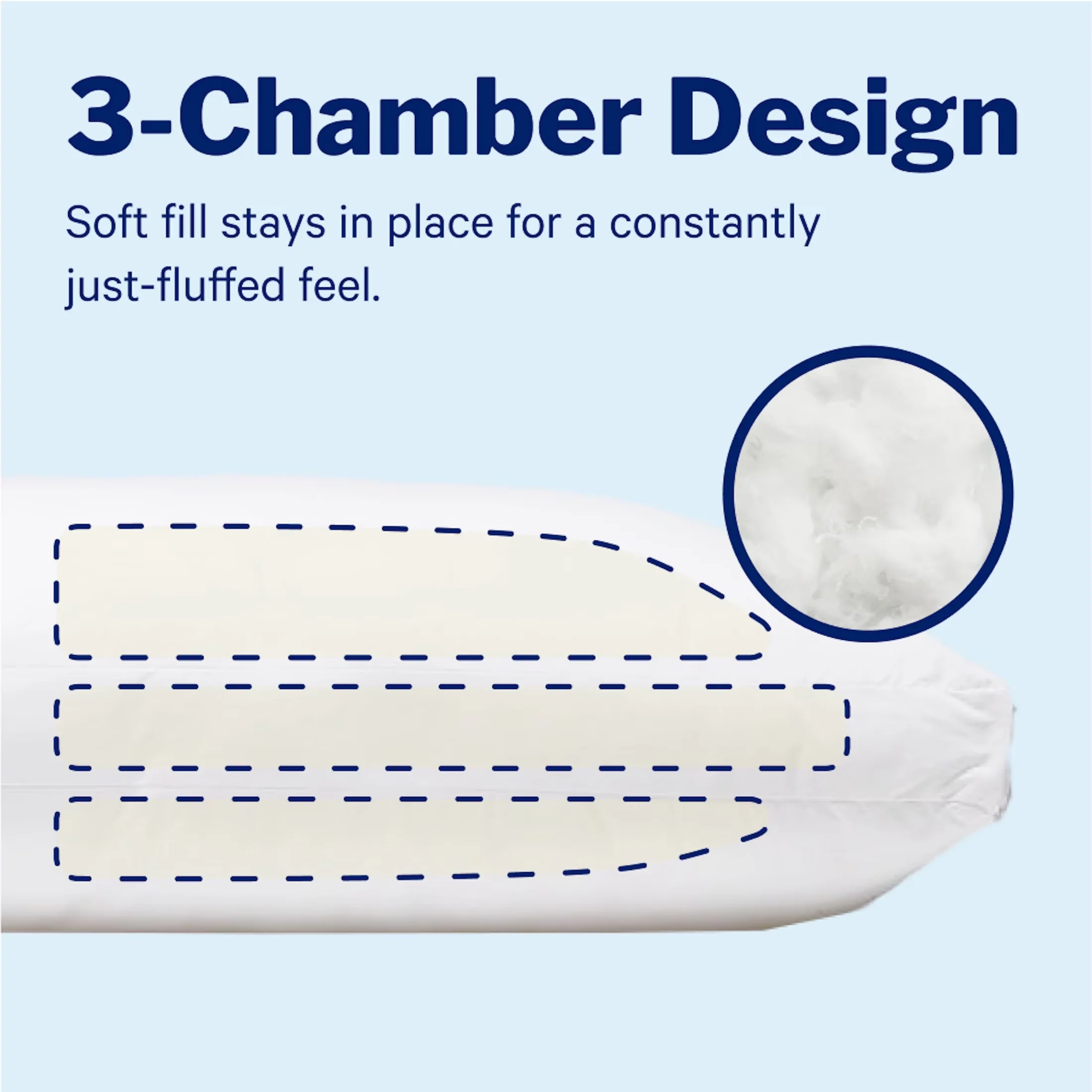 Professional Mattresses Accessory with Removable Cover, Sleep Essential Pillow, Standard - White Model 5DDD96