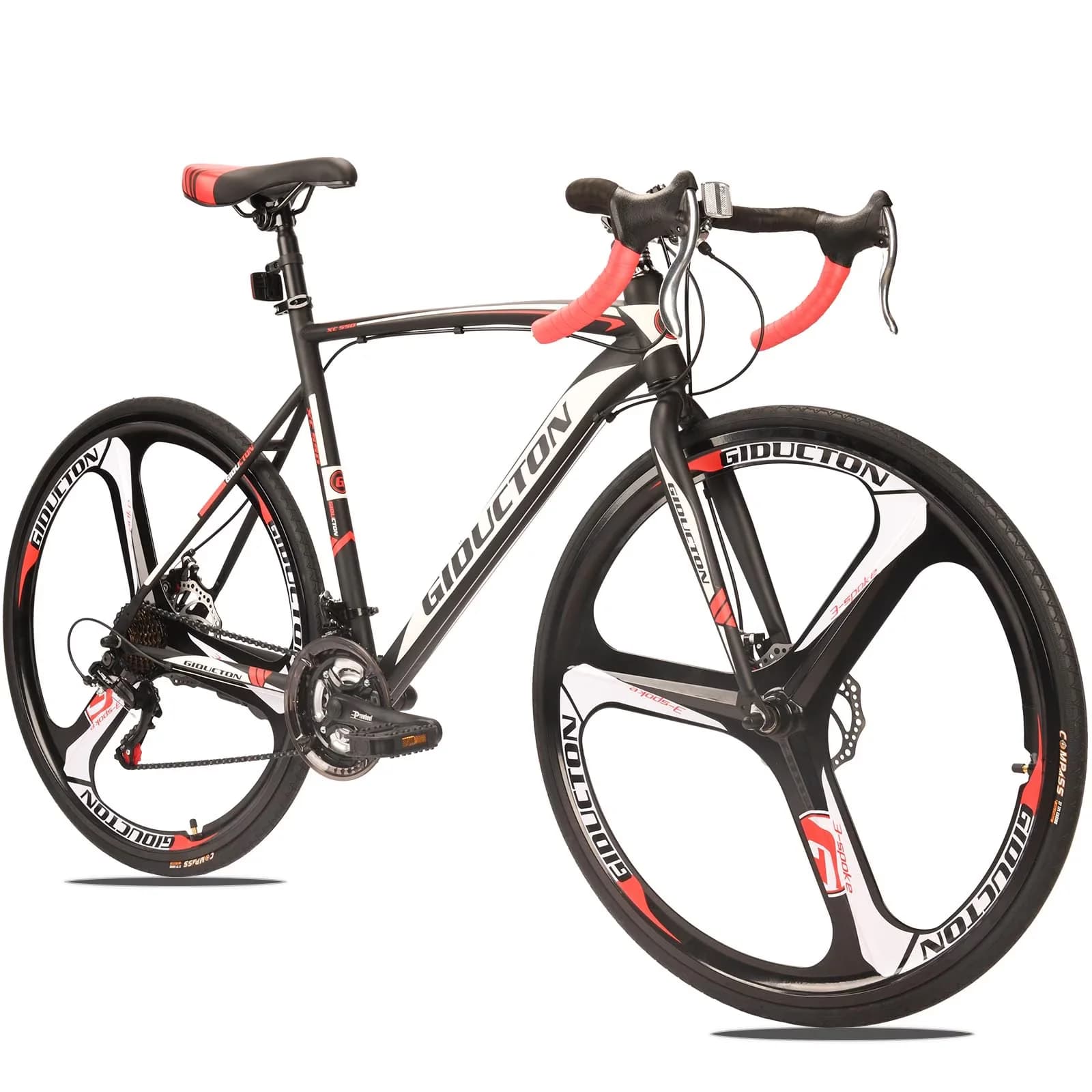 Professional Road Bike with Lightweight, XC550 21 Speed 700C - Red - Long-Lasting Performance Model 9EB054
