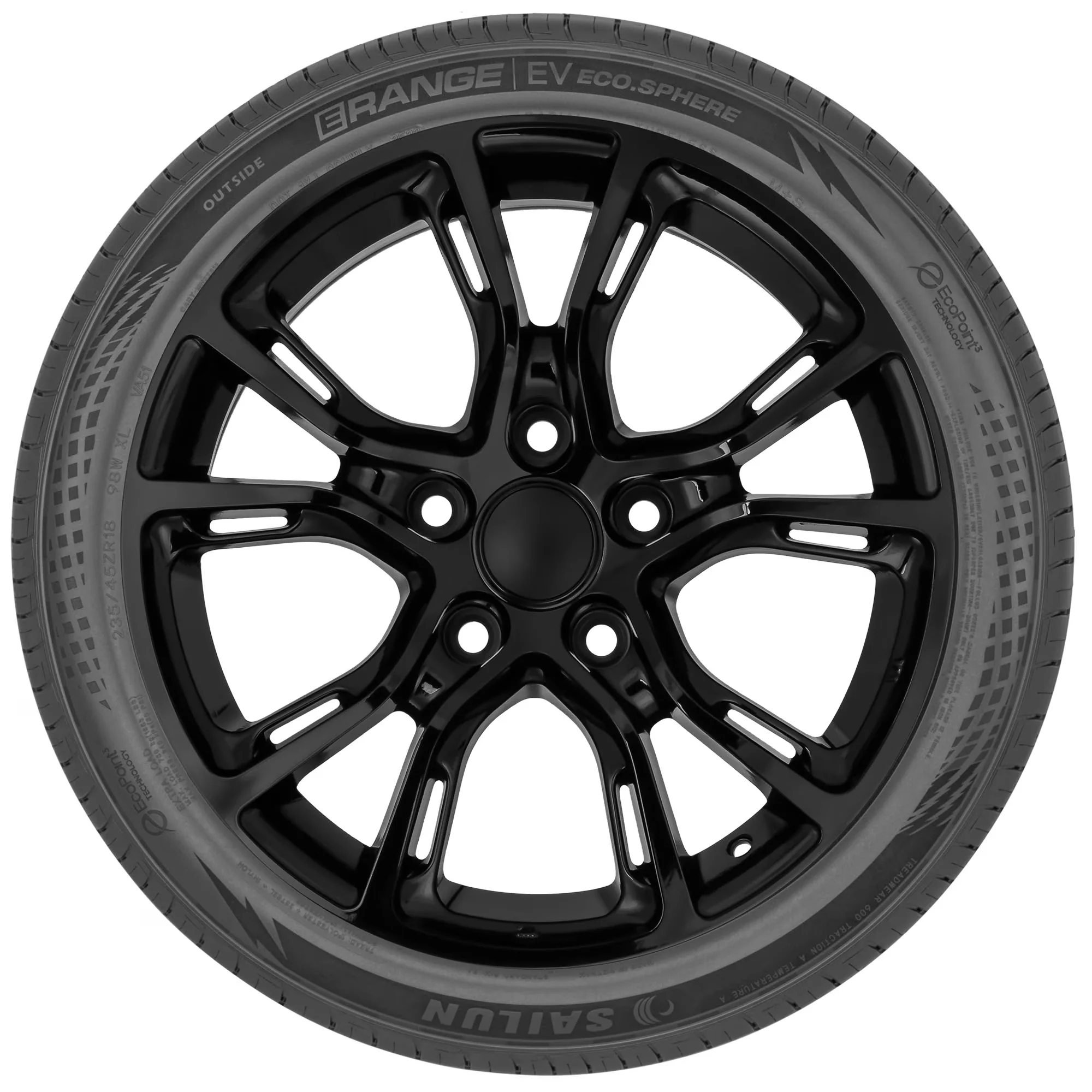 Durable Car Tire with 98V, Low Maintenance, Replacement - 55R17 - Premium Collection Model E72083