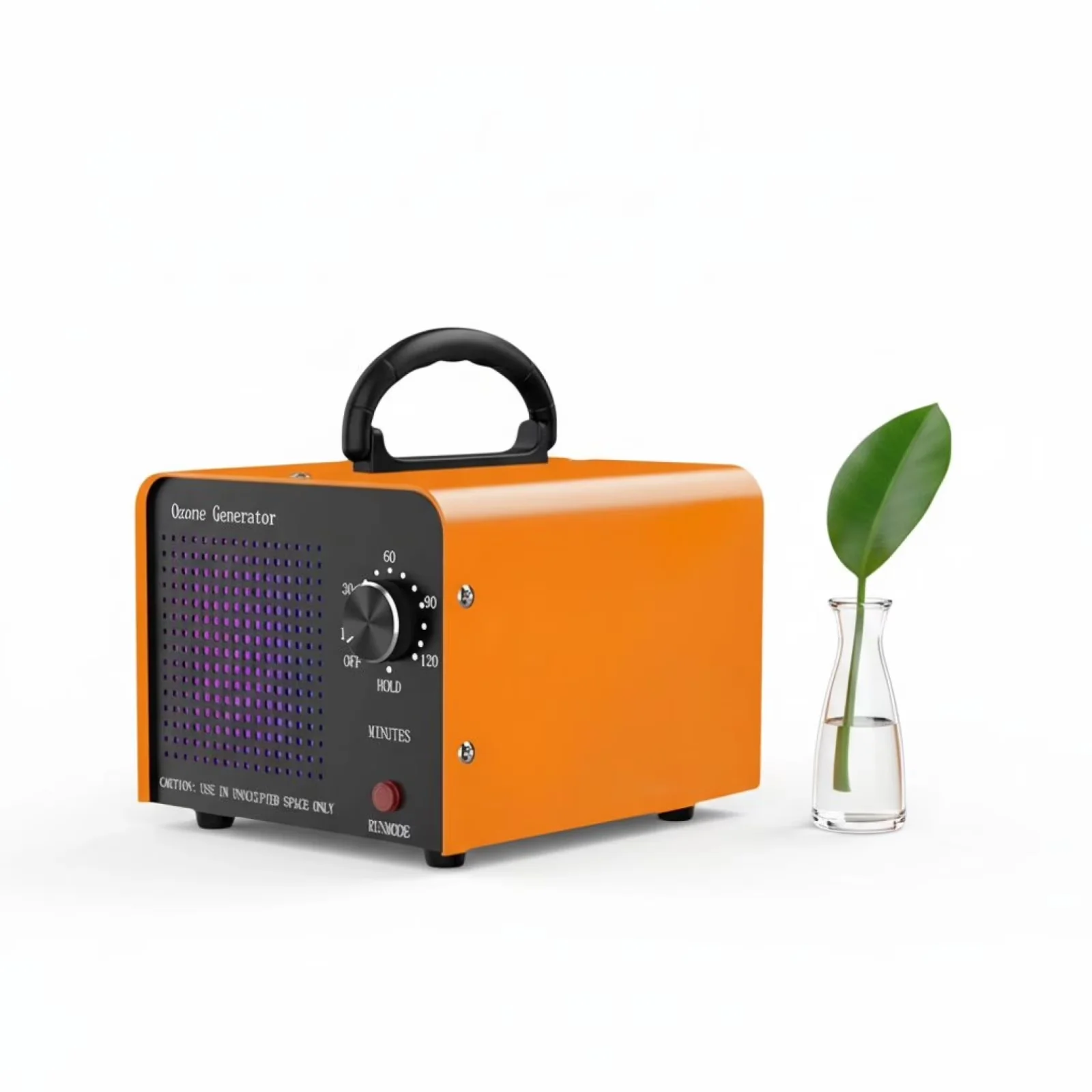 Air Purifier Versatile with Automatic Shut-Off, 2.1 oz / 60 g Trioxygen Generator - Orange for Home, Car Model A171C2