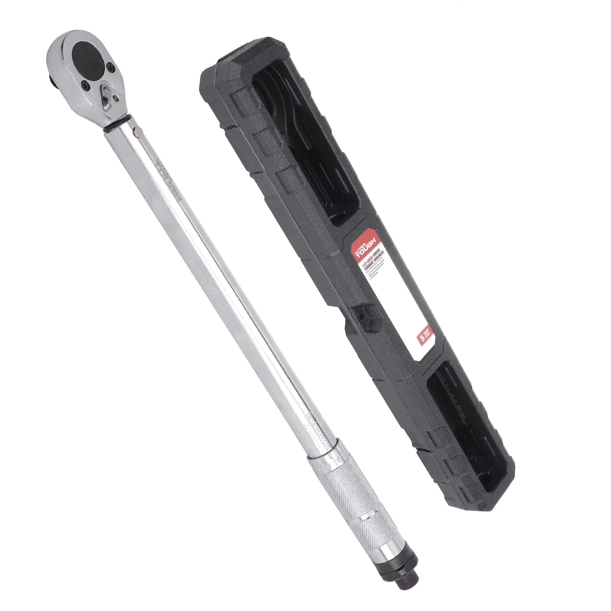 Classic Hand Tool with Easy Clean, Precision, Heavy Duty 1/2-inch Torque Wrench - Silver 1/2-Inch Model 61C597