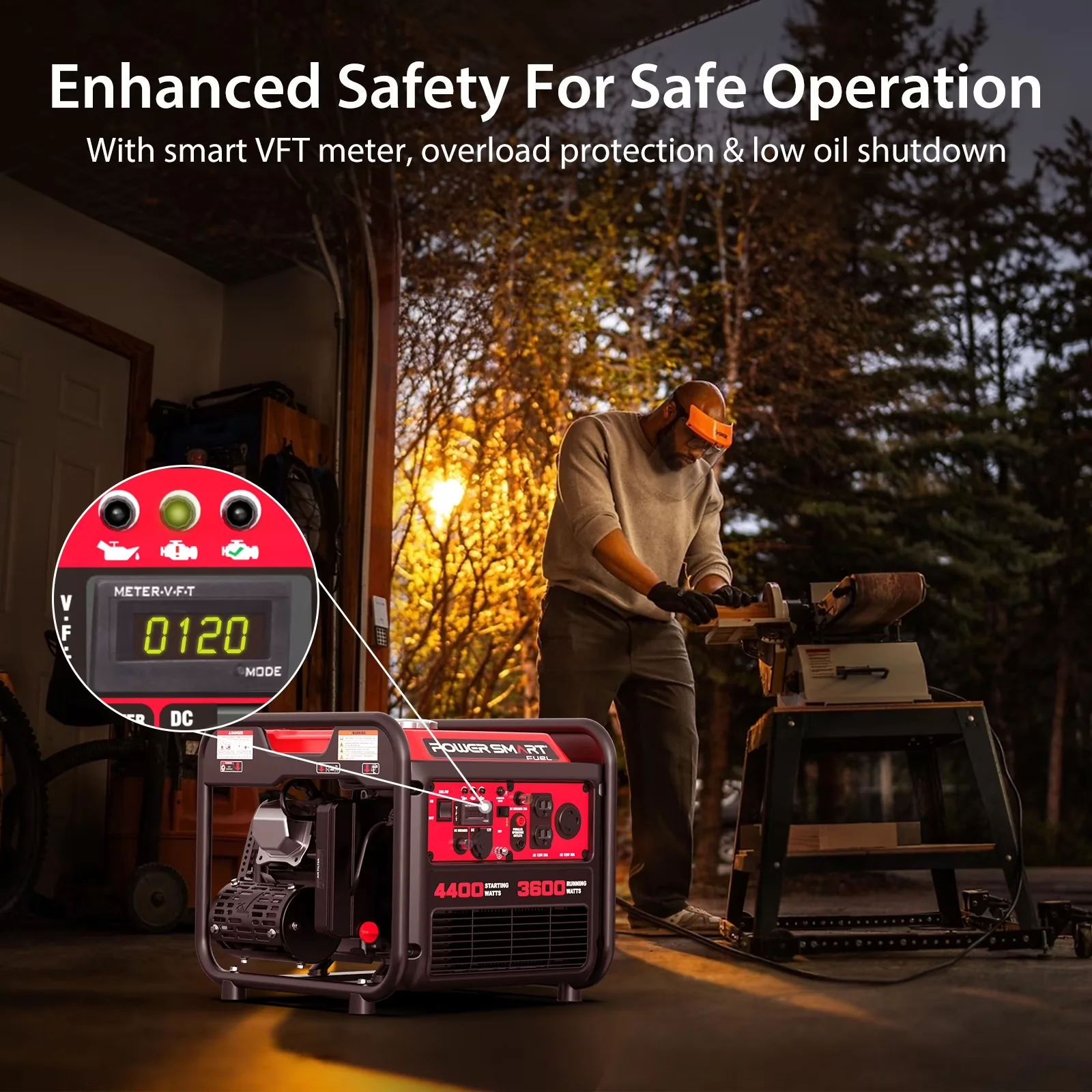 Reliable Generator with 4400W, Low Oil Shutdown, 1.6-gallon fuel tank - 4400 Model 695FD5