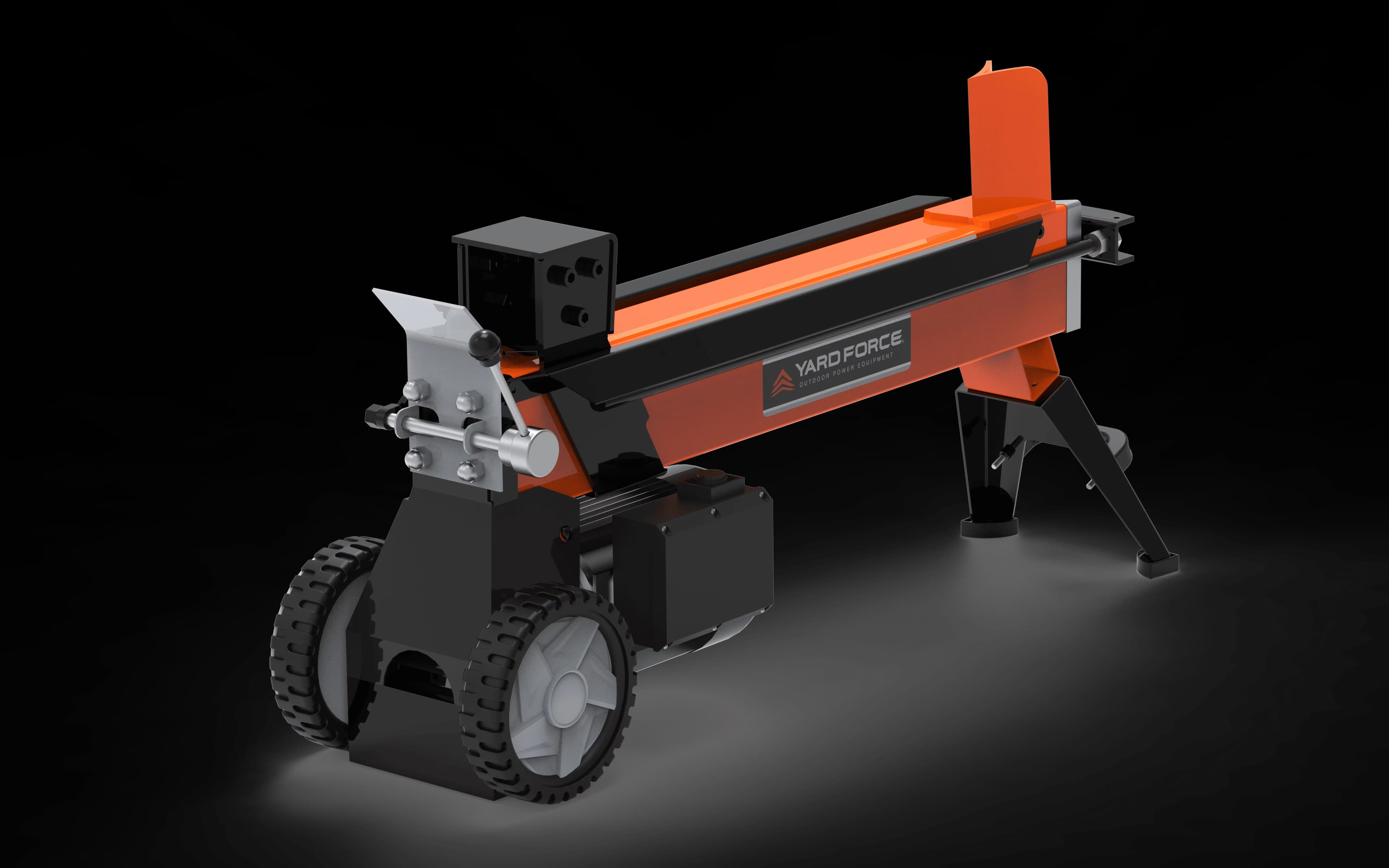 Professional Logsplitter with Wheeled - Orange Electric - Heavy Duty Model CC75AF