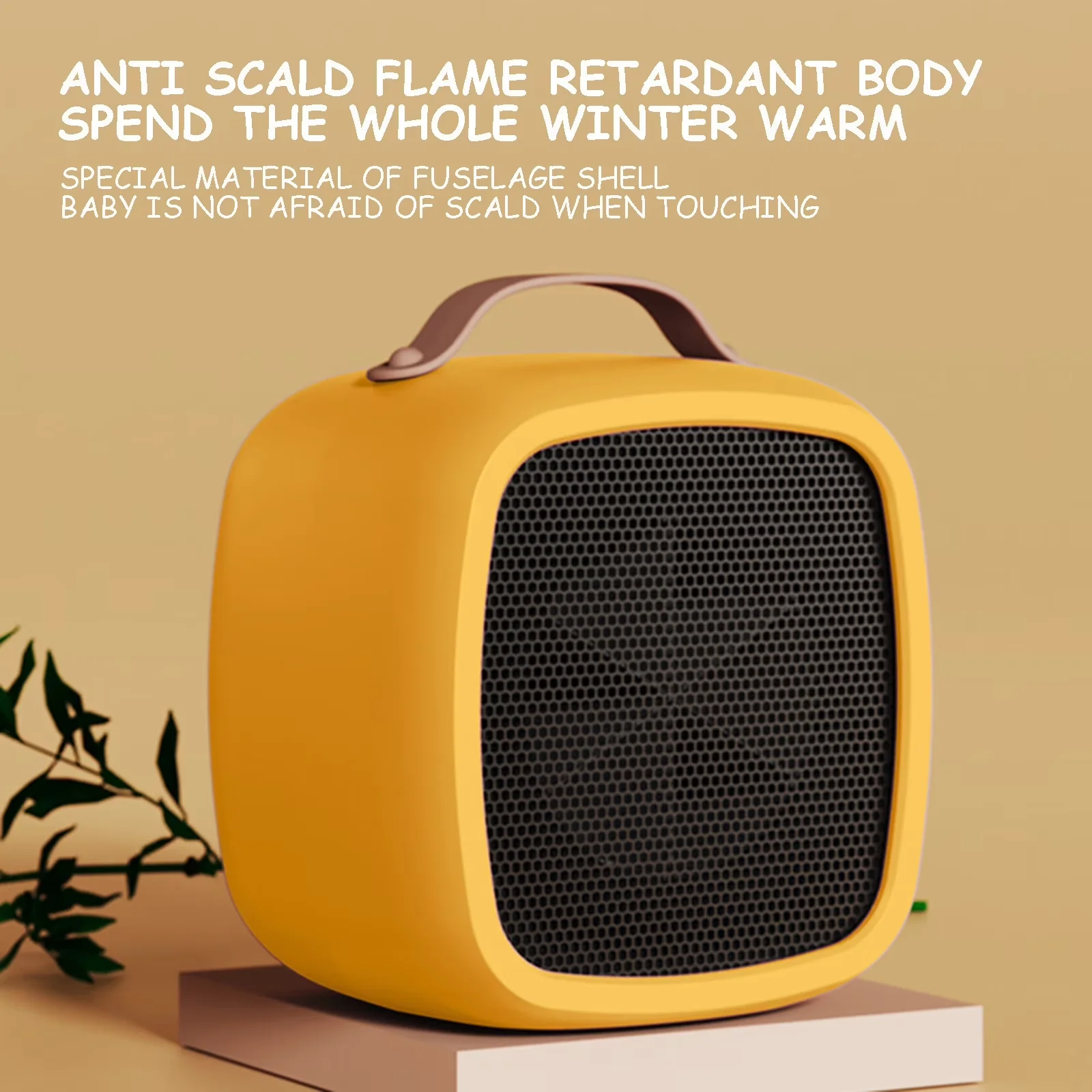 Portable And Electric Space Heater Modern with Easy To Clean, Adjustable - Yellow Model 6CBFBB