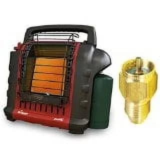 Stylish Portable And Electric Space Heater with Automatic Shutoff, Propane Tank Refill Adapter, "Buddy" - Black Model 5B5102